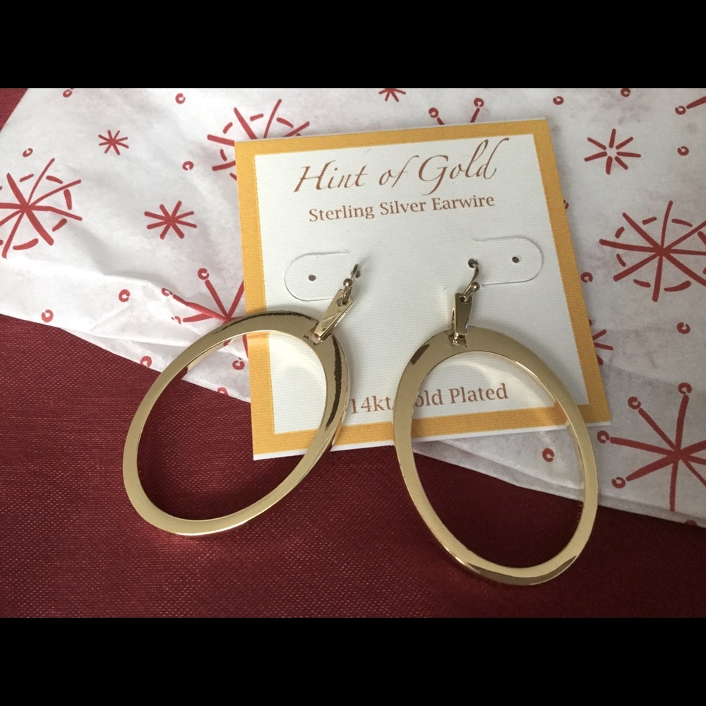 Sterling Silver 14k Gold Plated earrings